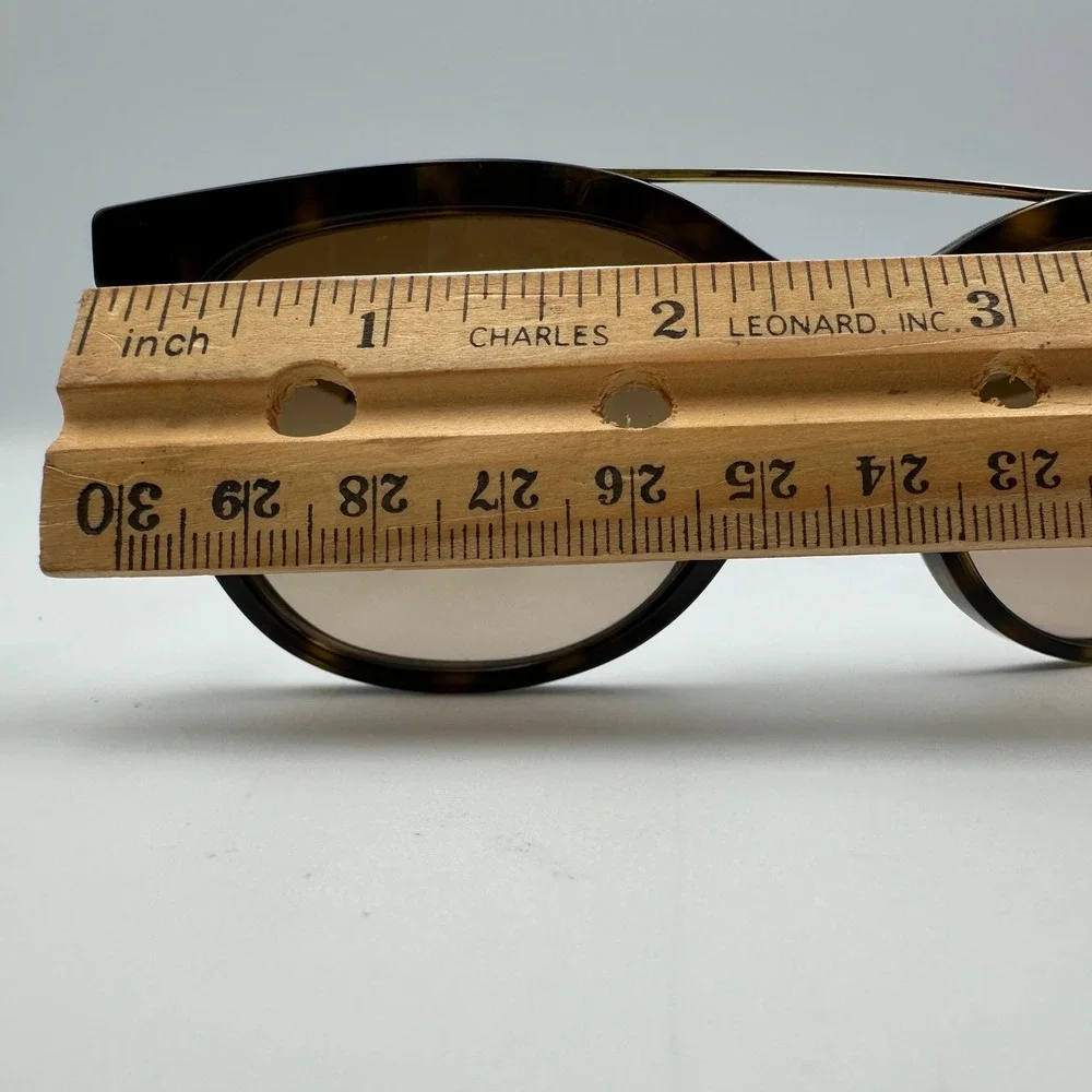 Tory Burch Gradient Sunglasses Womens Tortoise TY7147 Double Bridge Gold Logo - Picture 9 of 14
